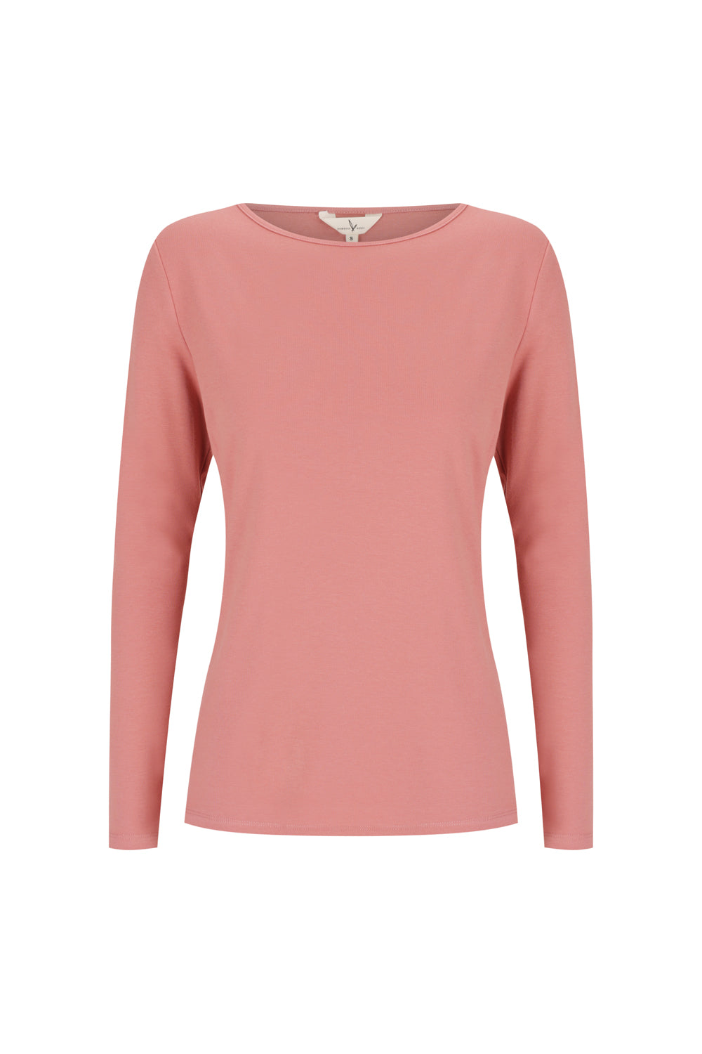Ribbed Boatneck Top - Warm Pink